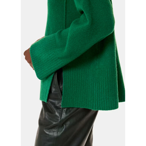 Whistles Green Wool Mix Roll Neck Knit